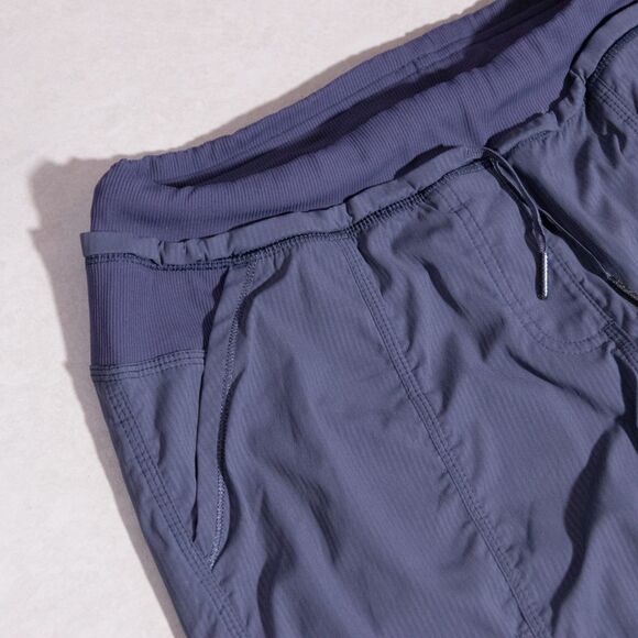 Lululemon Dance Studio Mid Rise Pants Women's 10 Blue Drawstring Lightweight 26" - Picture 3 of 6